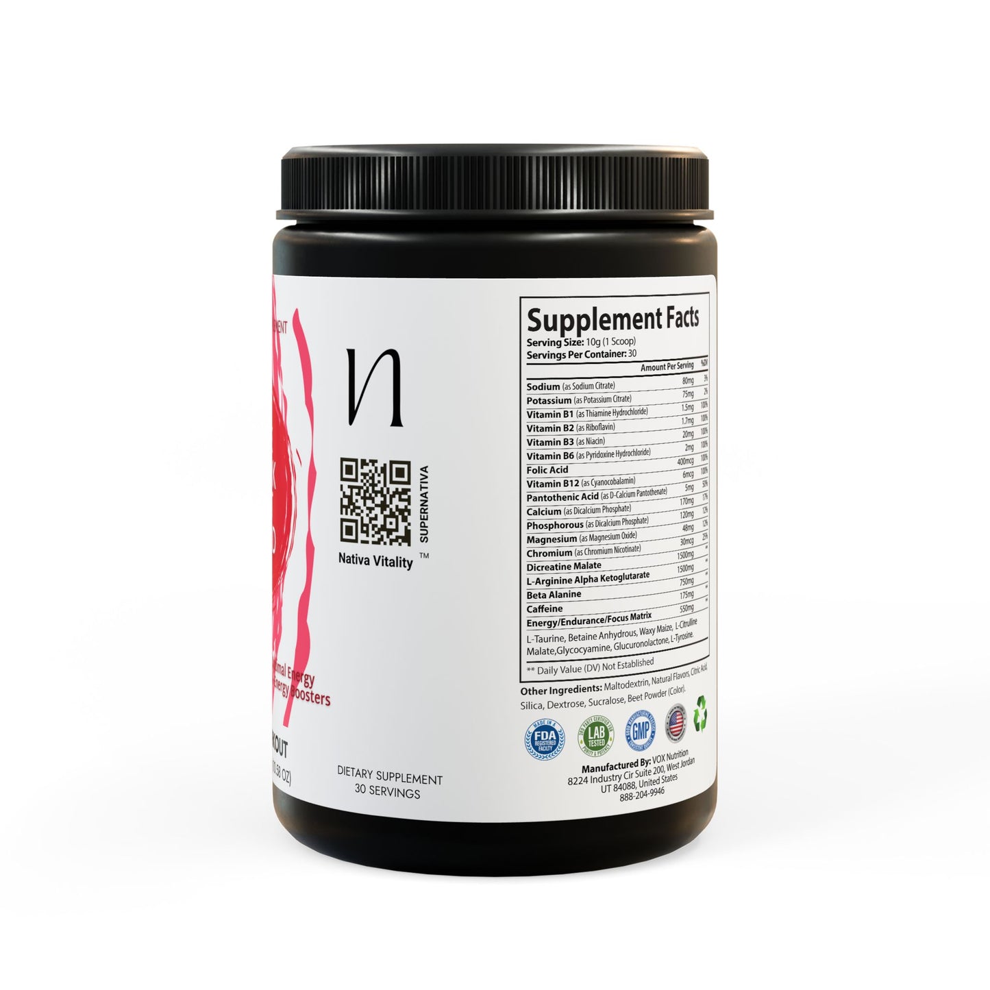 Pre-Workout Supplement, Watermelon (300g, 10.58oz)
