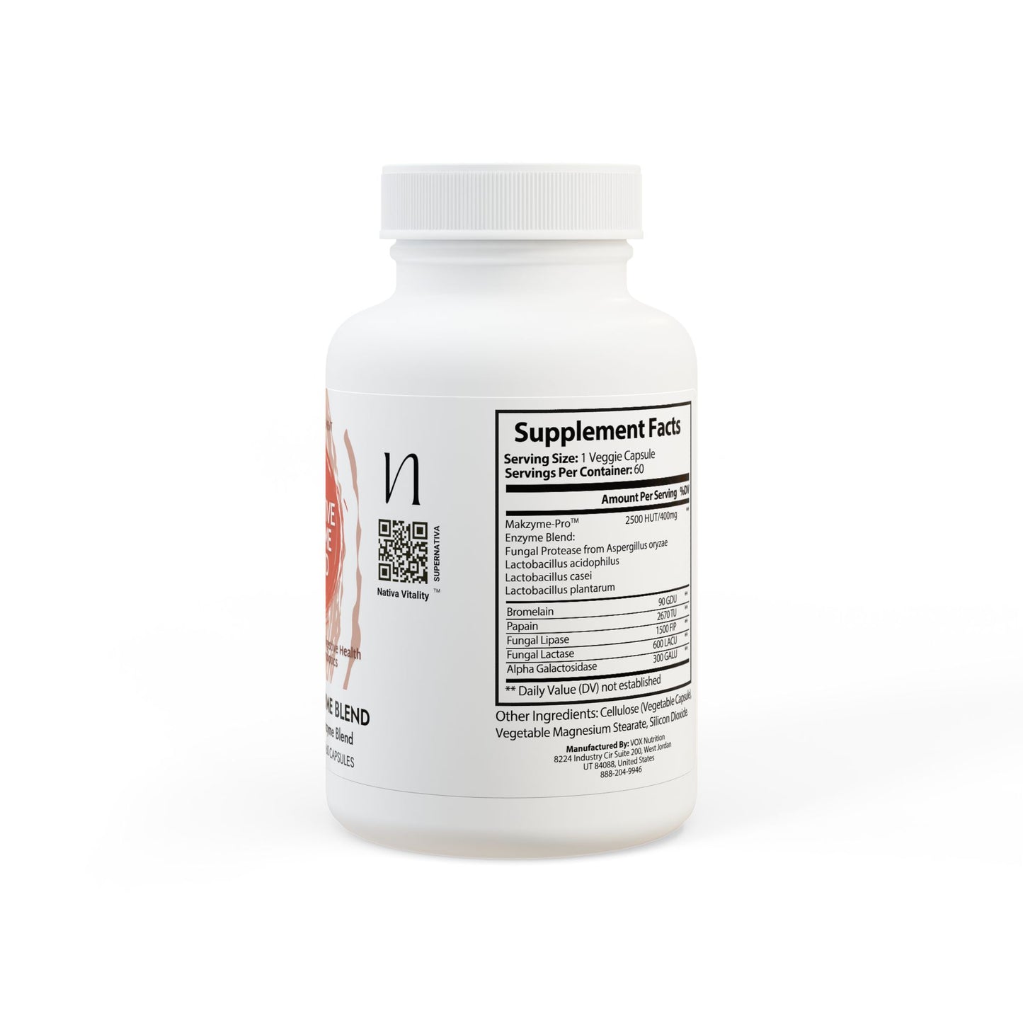 Digestive Enzyme Blend Supplement (60 Capsules)