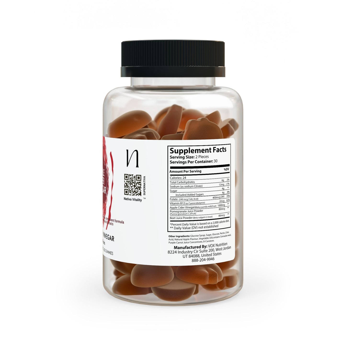 Apple Cider Vinegar Gummies (60 Gummies)
