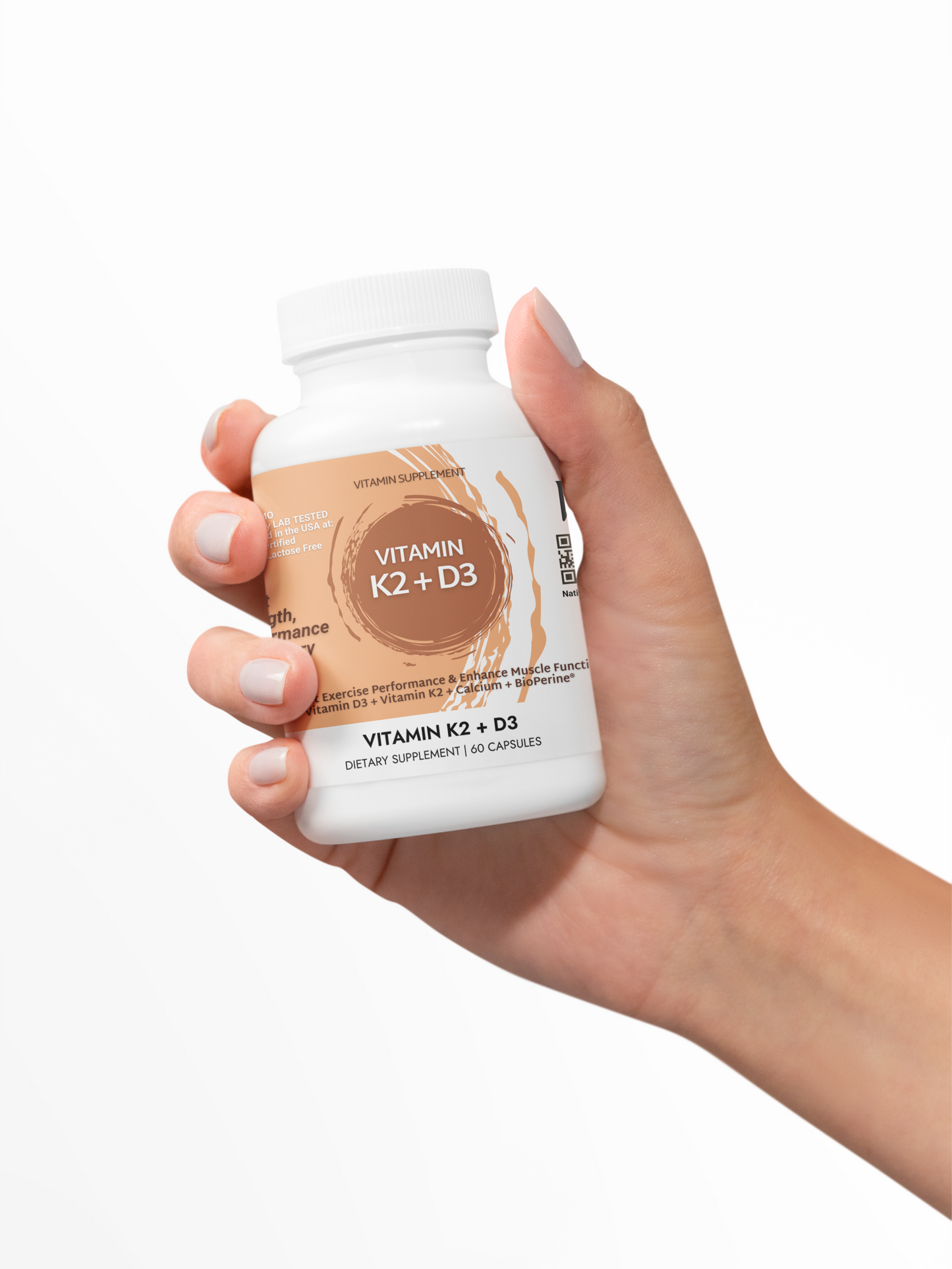 Vitamin K2 + D3 Supplement (60 Capsules)