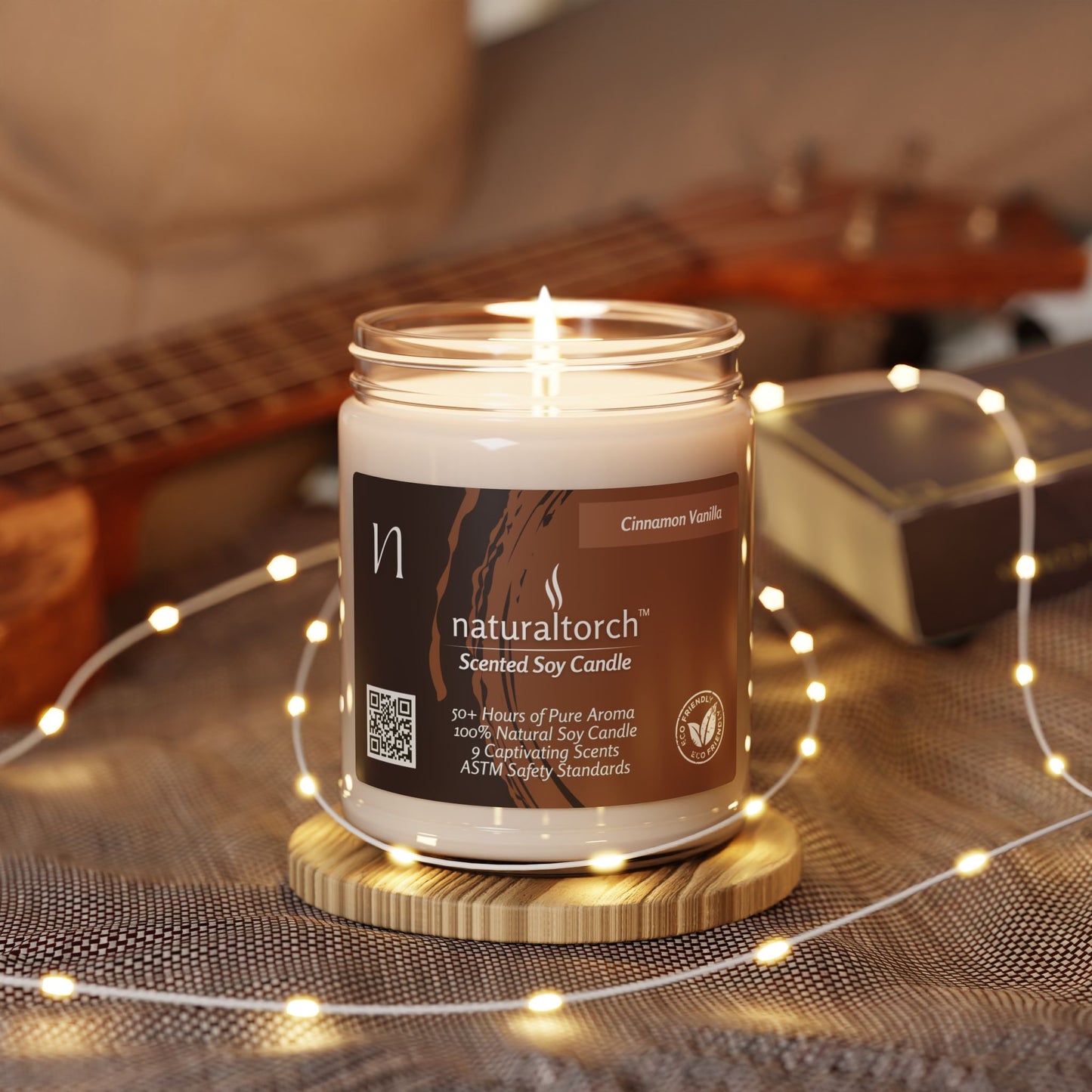 Scented Soy Candle - Cinnamon Vanilla, 9oz