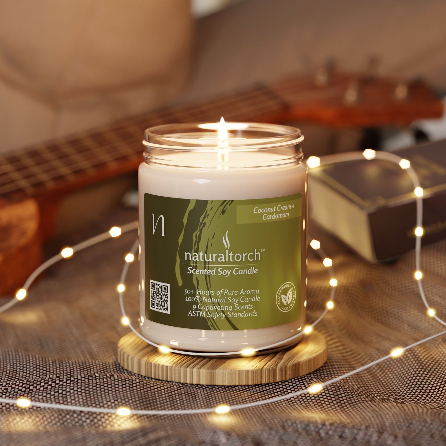 Scented Soy Candle - Coconut Cream + Cardamom, 9oz