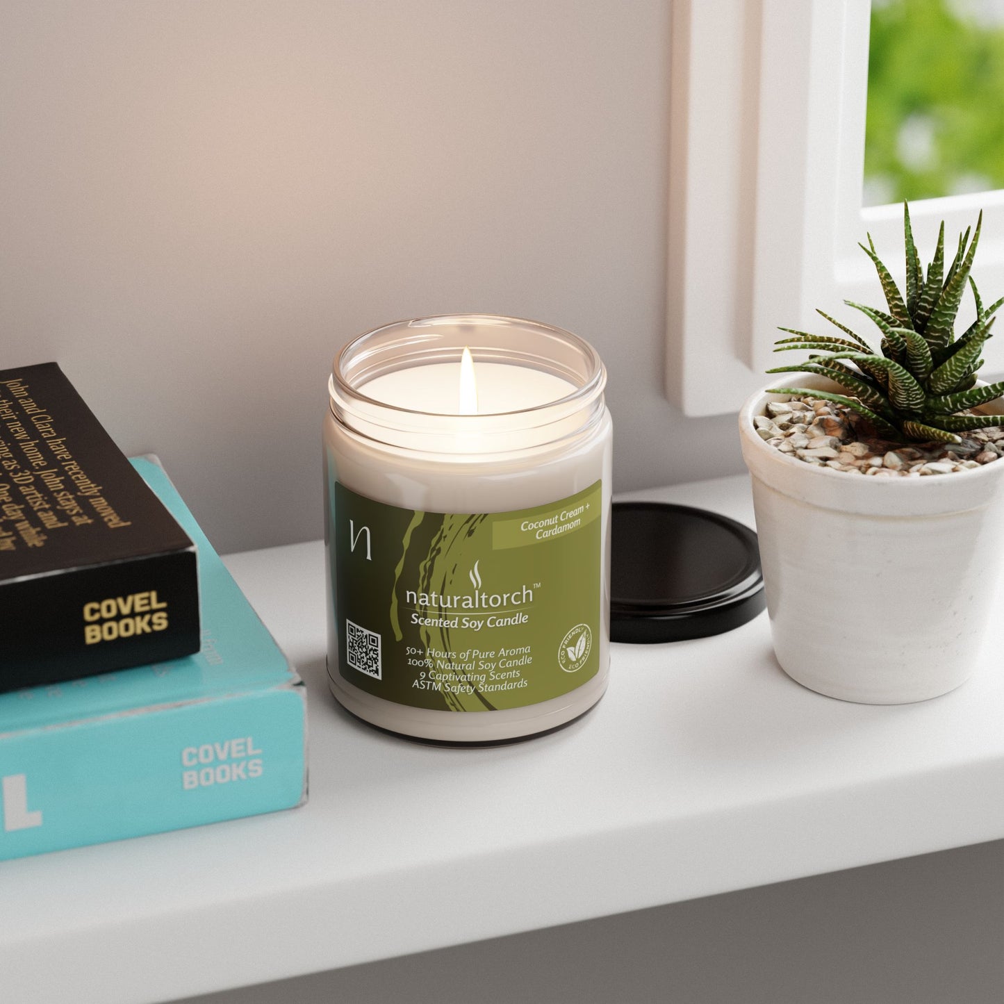 Scented Soy Candle - Coconut Cream + Cardamom, 9oz