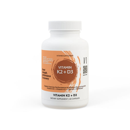 Vitamin K2 + D3 Supplement (60 Capsules)