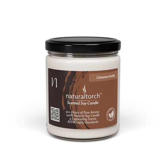 Scented Soy Candle - Cinnamon Vanilla, 9oz