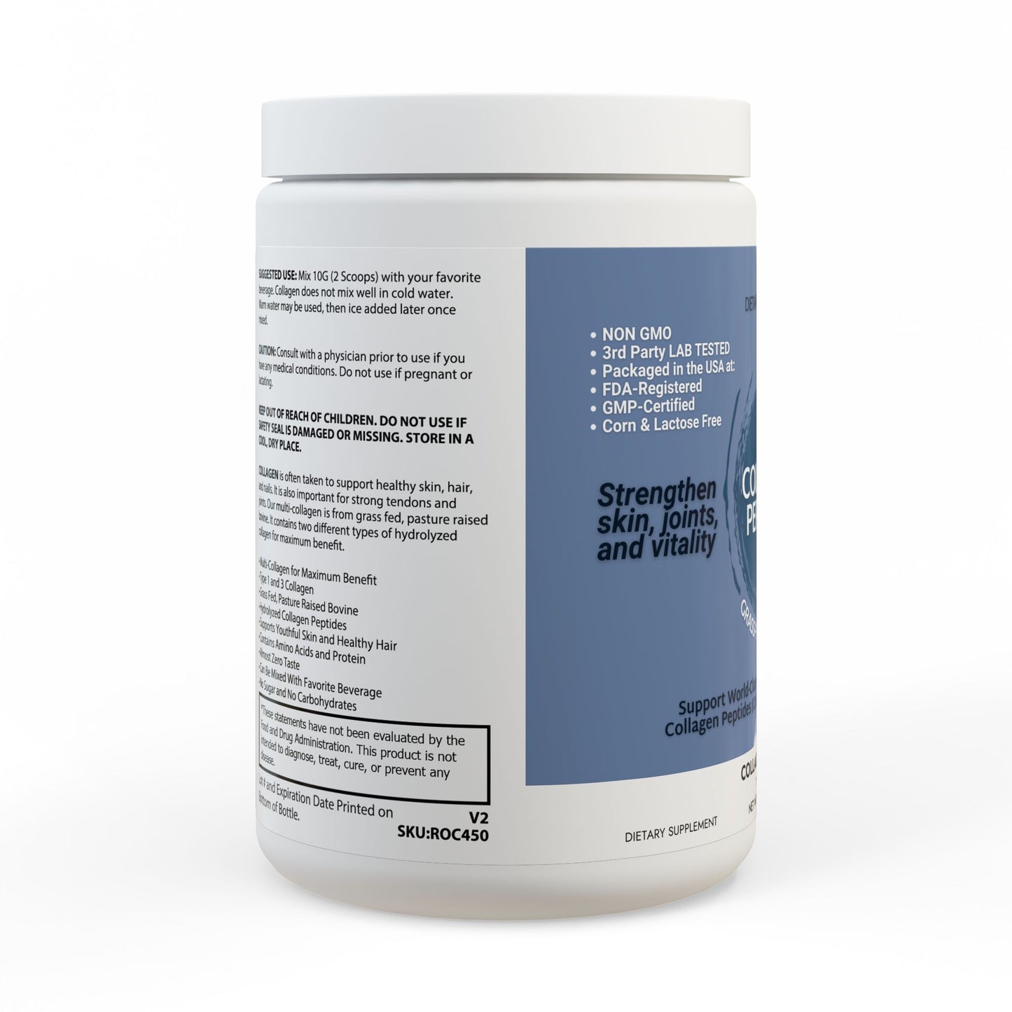 Collagen Peptides Type I & III Supplement (350g, 12.3oz)