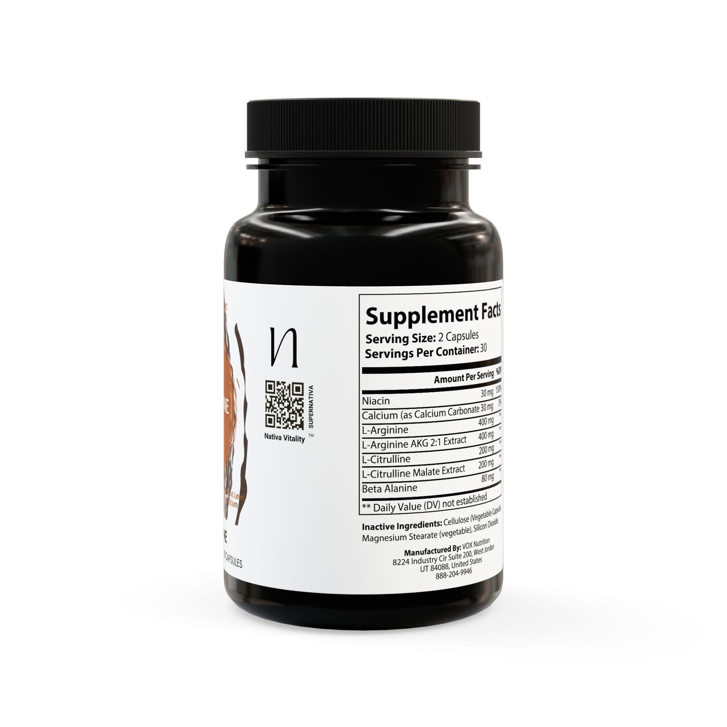 L-Arginine Supplement (60 Capsules)
