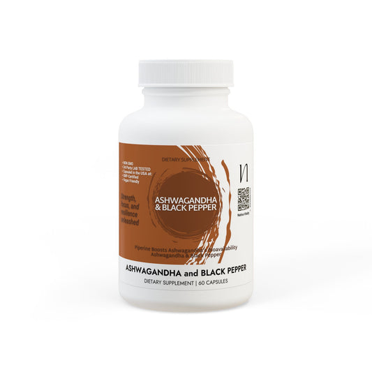 Ashwagandha and Black Pepper Supplement (60 capsules)